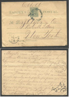 CUBA - Stationery. 1896 (13 June) Sagua Grande - USA NYC (21 June) Via Habana (17 June) 2c Green/yellowish Stationery Ca - Autres & Non Classés