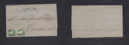 CUBA. 1870 (11 Mayo) Cienfuegos, Habana - Peninsula, Santander. Carta Cta Con Texto Franqueo 10c Verde Oscuro. Emiros Ma - Sonstige & Ohne Zuordnung