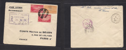 CUBA. 1934 (14 Mayo) Habana - Francia, Paris (25 Mayo) Via Florida - Nueva York. Preciosa Sobre Certificado Franqueo Mul - Sonstige & Ohne Zuordnung