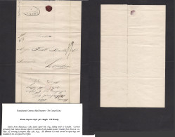 CUBA. 1844 (6 April) Matanzas - Londres, UK. E Via USA Per "Arcadia" Cunard Line Con Entrada America / Liverpool (15 May - Sonstige & Ohne Zuordnung