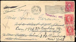 CUBA. 1935. USA-CUBA-USA. Forwarded Mail Item Franked In Both Countries / Comercial + Postage Due Mark + Tobbaco Cancel. - Sonstige & Ohne Zuordnung