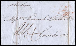 CUBA. 1837 (28 Sept.). Havana To London/ UK (26 Nov.). Stampless E With Gravesned Shipletter Box (Scarce For Cuban Mal)  - Altri & Non Classificati