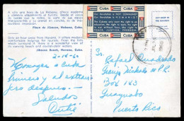 CUBA. 1960. Coloured Postcard Issued For The Jibaccoo Beach Resort, With Boxed Note "Postage Has Been Paid The Cuban Tou - Altri & Non Classificati