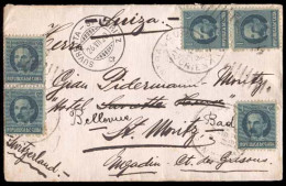 CUBA. 1920. Cupey, Oriente Province To St. Moritz. Franked Envelope 5 X 1c Green, Readdressed Locally. Beautiful And Rar - Altri & Non Classificati
