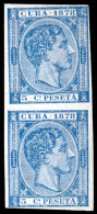 CUBA. Pareja Vertical. Mint O.G. Hinged. Bonito. E 44sx(2). - Otros & Sin Clasificación