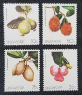 Singapore Fruits 1986 Food Guava Rambutan Ciku Fruit (stamp) MNH - Singapur (1959-...)