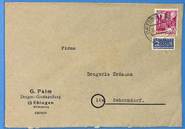 Allemagne Zone Française 1949 - Lettre De Ebingen - G30830 - Andere & Zonder Classificatie