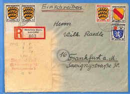 Allemagne Zone Française 1947 - Lettre Einschreiben De Hocherberg - G30778 - Altri & Non Classificati