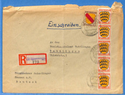 Allemagne Zone Française 1948 - Lettre Einschreiben De Spaichingen - G30780 - Andere & Zonder Classificatie