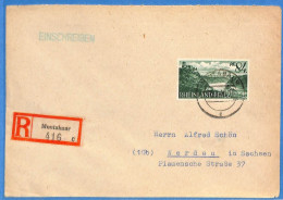 Allemagne Zone Française 1948 - Lettre Einschreiben De Montabaur - G30771 - Otros & Sin Clasificación