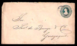 ECUADOR. C.1894. 5cts. Stat. Env. Usage To Guayaquil. - Ecuador