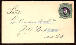 ECUADOR. 1895. 10cts. Green. Stat.env. Used Cds.  To NY. Via Panama. - Equateur