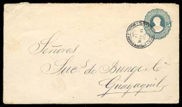 ECUADOR. 1892.QUITO-ECUADOR. 5c. Stat Env.used - Ecuador