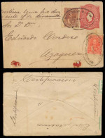 ECUADOR. C.1892. Naranjal - Azoques. Registered 5c Stat Env + 2 Adtls Tied Oval Postmarks, Red Wax Seals. Endorsed. "Con - Equateur