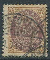 Denmark:Danemark:Used Stamp 50 Ore, Probably 1897 12:3/4 - Usado