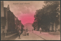 Hungary-----Verpelet(Railway Station)-----old Postcard - Ungheria