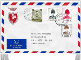 99 - 55 - Enveloppe Envoyée De Thailande En Suisse - Thaïlande