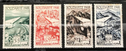 Lot De 4 Timbres Neufs* Maroc 1949 - Luftpost