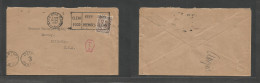 EIRE. 1951 (30 June) Baile Atha Cliath - USA, Ill, Harvey. Fkd Env 2 1/2p Slogan Rolling Cds Cachet + Taxed Red Hexag "T - Usados