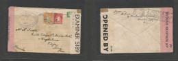 EIRE. 1942 (July) Atha - PERU, Magdalena, Vieja, Lima (Aug 6) South America. Multifkd Fwded Envelope + Dual Censor Depar - Usados