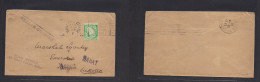 EIRE. 1924 (9 Aug) Baile Atra Claith - Rabat, Marruecos (18 Aug) Single Unsealed Fkd 1/2l. Green, Tied Slogan Cachet As  - Gebruikt