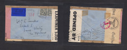 EIRE. 1943 (Dec 2) Mhor - Switzerland, Davos. Air Multifkd Env British + Nazi + Rish Censor Labels, With Air Label + Rev - Gebraucht