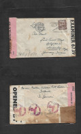 EIRE. 1943 (21 Feb) Baile Atha - Germany, Bayern, Lindenberg. Single 2 1/2d Fkd Env, Triple Censored Front And Reverse I - Usati