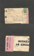 EIRE. 1940 (2 Jan) Germany, Velbert - Kingstown, Dublin. Irish Free State / Irischer Freistaat. Fkd Pm Rate Envelope + D - Gebraucht