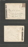 EIRE. 1942 (Sept 7) Cros Na N Droma - USA, NYC. Fkd Env, Censored Special Cds Cachet. VF. - Usados