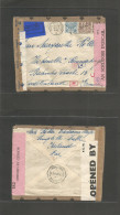 EIRE. 1942 (6 Oct) Baile Atha Cliath - Germany, Sudeteland, Mohenelbe. Air Multifkd Envelope, Slogan Cachet + Cuadruple  - Gebraucht