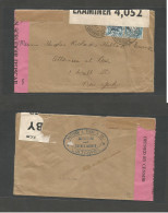 EIRE. 1941 (22 April) Cº Chiarraighe - USA, NYC. Fkd Envelope + Dual Censored. Fine. - Gebraucht