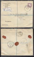 EIRE. 1937 (10 May). An Uaimh - China, Shanghai. Via Siberia. Maynooth Mission. Reg Single Fkd Env Transits Arrival. VF  - Gebruikt