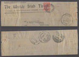 EIRE. 1922 (26 April). Dublin - Iraq, Basrah. Via APO Nº41 Military British Mail. Most Unusual 1st Issue Complete Wrappe - Gebraucht