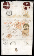 EIRE. 1851. Entire Letter Registered To SIRA (Syros) In Greece, Endorsed "VIA TRIESTE" With Scarce REGISTERED-DUBLIN Han - Usati