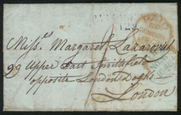 EIRE. 1848(Nov 26). Entire Letter Datelined Inside 'Passage De Cork' With Red Manuscript 1d Paid, Blue Cork Cds Of Despa - Used Stamps