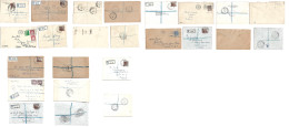 EIRE. 1950-62. Selection Of 12. Multifkd Envelope To London Diff Town Names, Issues Incl Ballybumion, Corcargh, Carrowmo - Gebraucht