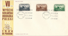 Poland FDC 456-58 (2): Sport Cycling Race Around Poland - FDC