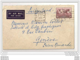 101 - 55 - Lettre Avion Envoyée De Sydney En Suisse 1949 - Brieven En Documenten