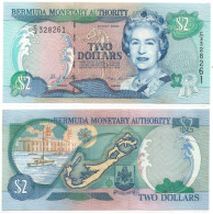 Bermuda 2 Dollars Series 2000 QEII P-50 UNC - Bermudes