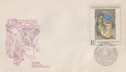 Enveloppe   FDC   1er  Jour   TCHECOSLOVAQUIE     Oeuvre   De    Alfons   MUCHA    1968 - FDC