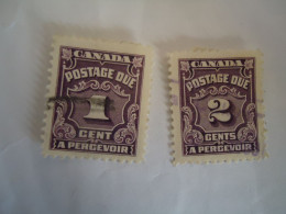 CANADA  USED POSTAGE DUE  2 STAMPS - Other & Unclassified