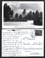 Postal Das Penhas Da Saúde 1550m, Serra Da Estrela, Obliteração Da Covilha De 1963. Hospede-se No Serra Da Estrela Hotel - Briefe U. Dokumente