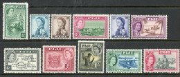 Fiji MH 1954-56 Definitive Set - Fiji (...-1970)