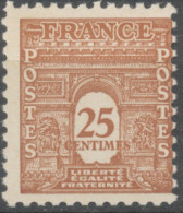 Arc De Triomphe De L'Étoile. 1re Série 25c. Brun-jaune Neuf Luxe ** Y622 - Nuevos