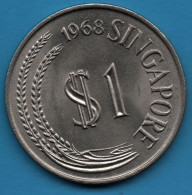 SINGAPORE 1 DOLLAR 1968 KM# 6 LION - Singapur