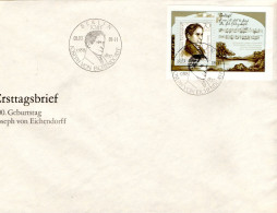 ALLEMAGNE RDA DDR FDC 1988 BF VON EICHENDORFF - 1981-1990