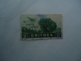 ERITREA  USED  STAMPS AIR  PALM TREE 5 LIRES  WITH POSTMARK - Erythrée