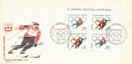 Poland FDC.block 30: Sport Olympic Games 1964 Innsbruck - FDC