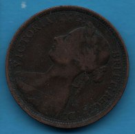 UK LOT 2 COINS:  1/2 PENNY 1890 + 1 PENNY 1899 Victoria - D. 1 Penny