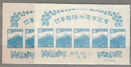 JAPAN 1947 Shades MNH (**) No Gum As Issued Mi Bl 14 #33757 - Blokken & Velletjes